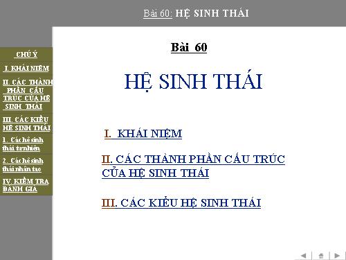 Bài 60. Hệ sinh thái