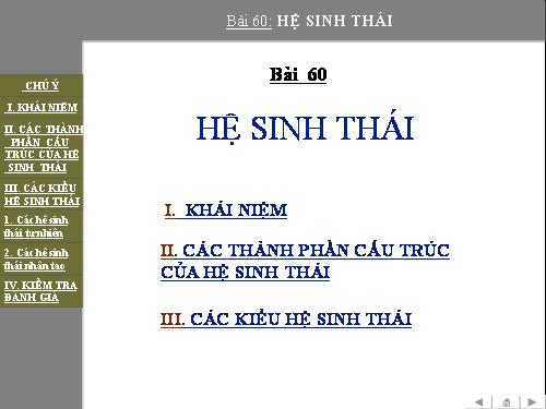 Bài 60. Hệ sinh thái