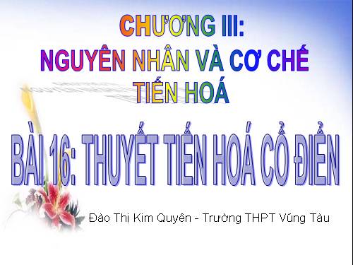 Bài 35. Học thuyết tiến hoá cổ điển