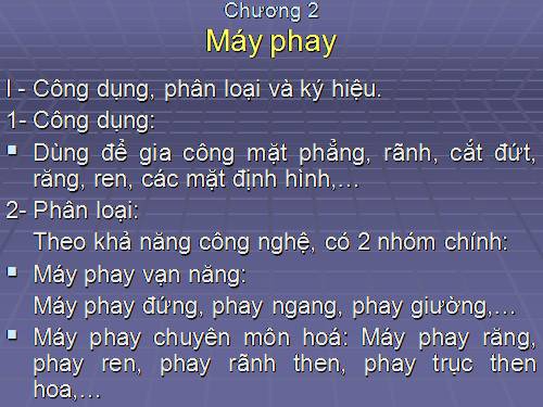 Bài 2: Máy phay