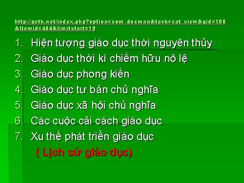 GD HN: Lịch sử giáo dục