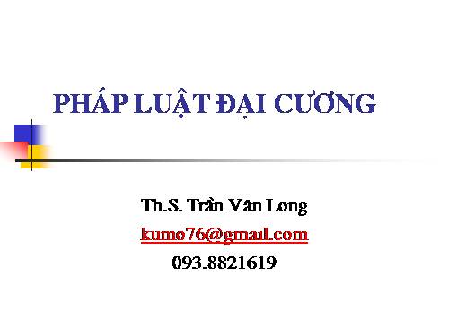 GD CD: Pháp luật đại cương- CH I