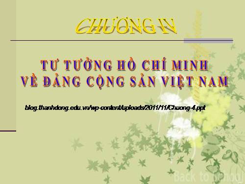 GD CD: Tư tưởng Hồ Chí Minh về Đảng CSVN