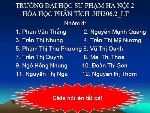 hoa phan tich