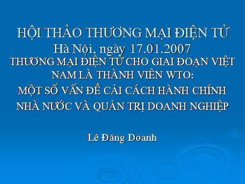 thuong mai dien tu