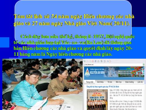 GD CD: ST Lịch sử Ngày nhà giáo VN