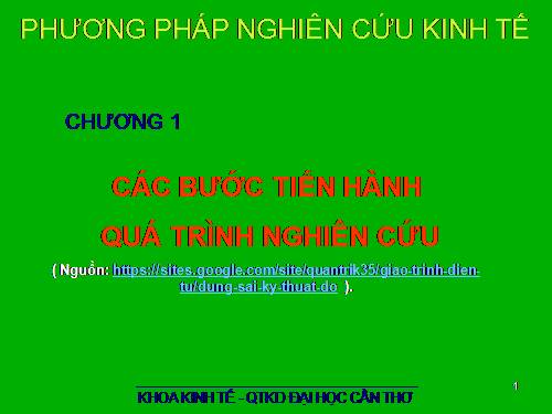 GD HN: ST PP nghiên cứu kinh tế