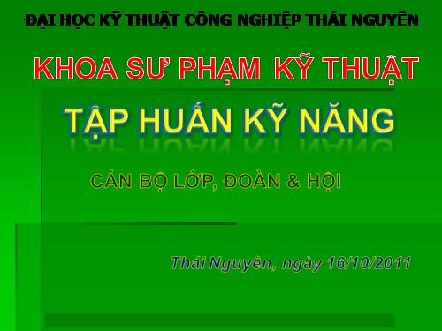 GD CD: ST KN TC hoạt động Đoàn- HộiLHTNVN.