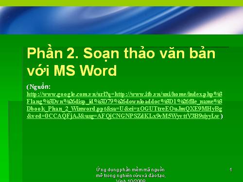 GD CD: ST HD soạn thảo văn bản