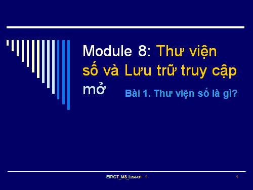 Tin học: STGT  Slide NV cho thư viện KT số