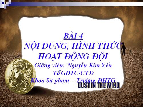 Nội dung và hình thức hoạt động Đội