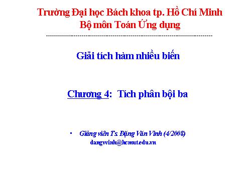 Tích phân bội ba