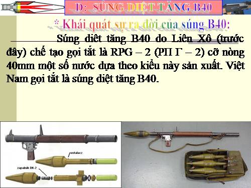 QPAN: STGT về súng diệt tăng B40.