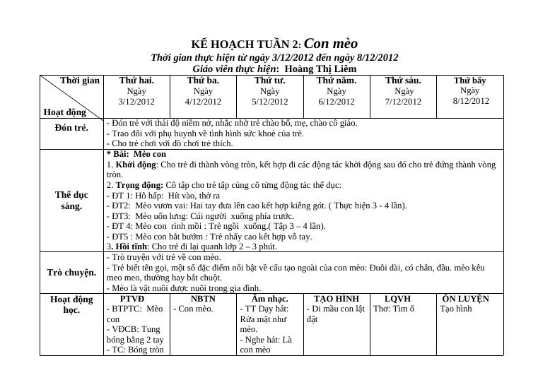 SOAN BAI CHU DE NHUNG CON VAT DANG YEU- TUAN 2- CON MEO